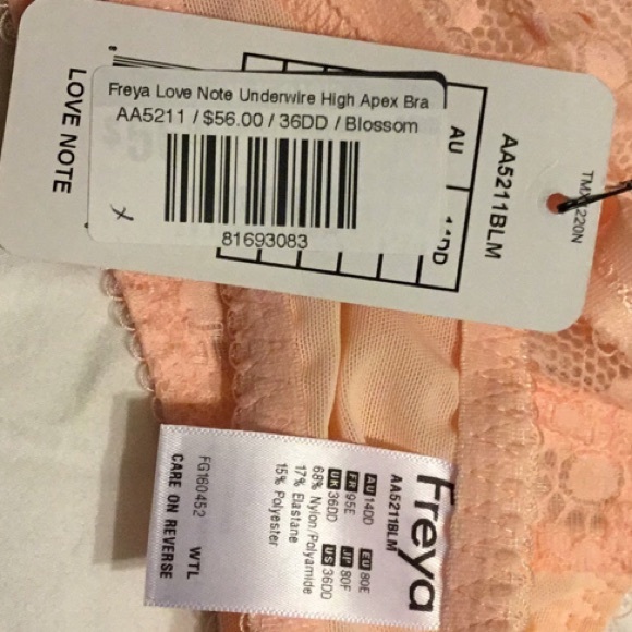 NWT! FREYA pink sexy women’s bra. Size 36E (DD) - Picture 5 of 8